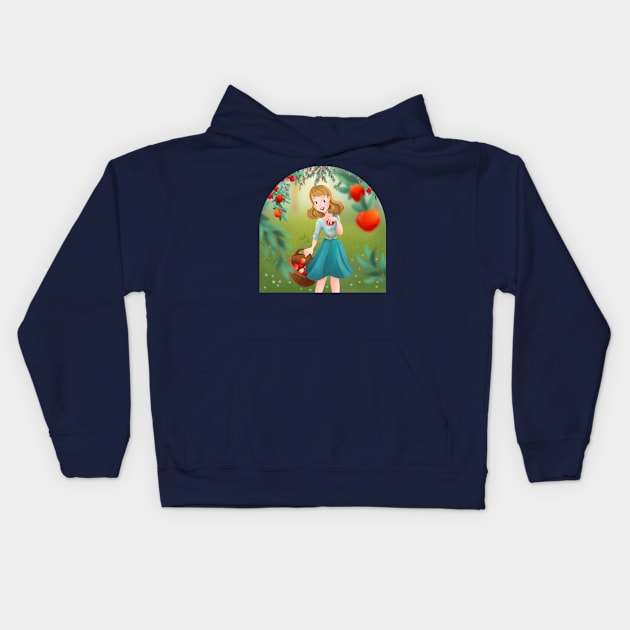 Apple of my Eye Kids Hoodie by LunarFox